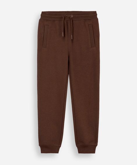 calça jogger infantil de moletom marrom