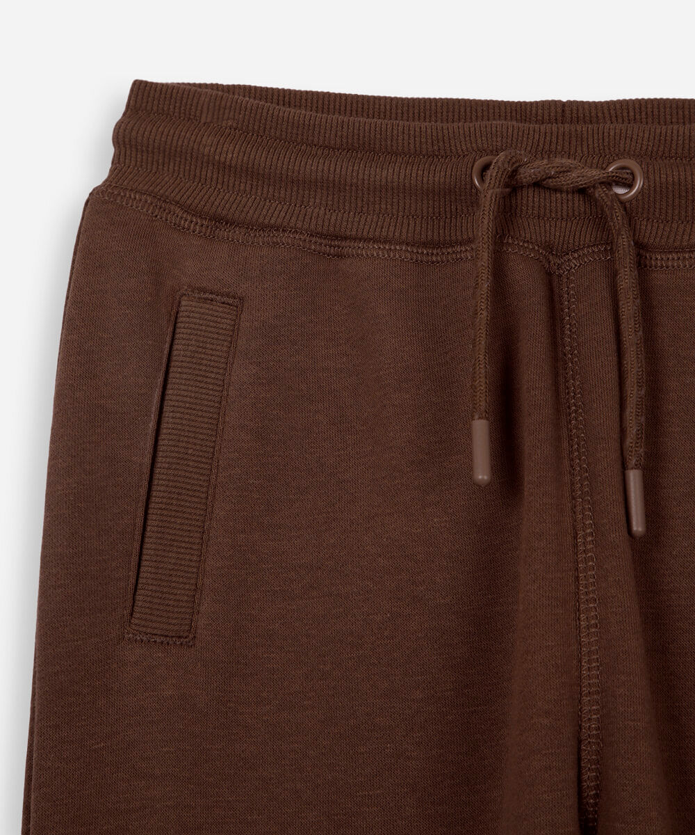calça jogger infantil de moletom marrom