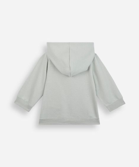 jaqueta infantil de moletom com capuz verde