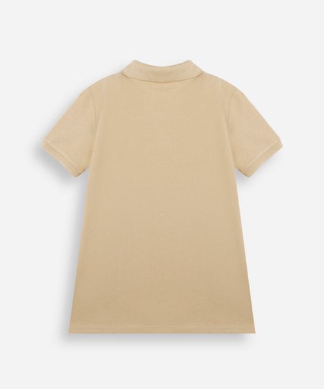 polo de algodão infantil âncora amarela