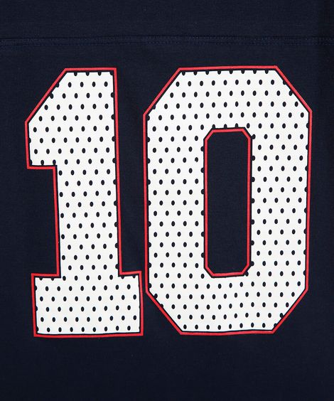 camiseta infantil de algodão com recorte manga curta estampada azul