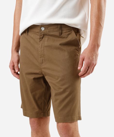 bermuda masculina reta chino marrom