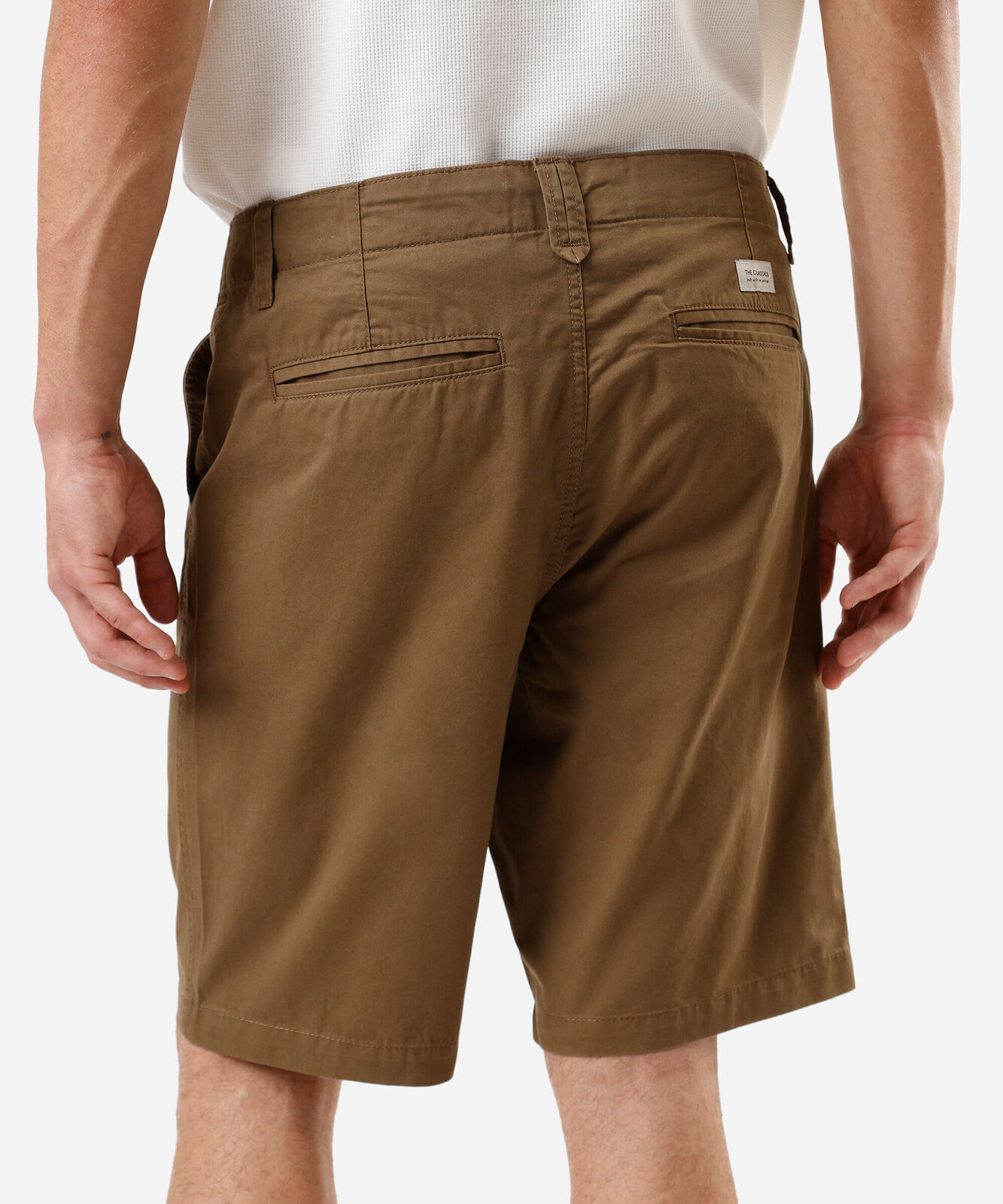 bermuda masculina reta chino marrom