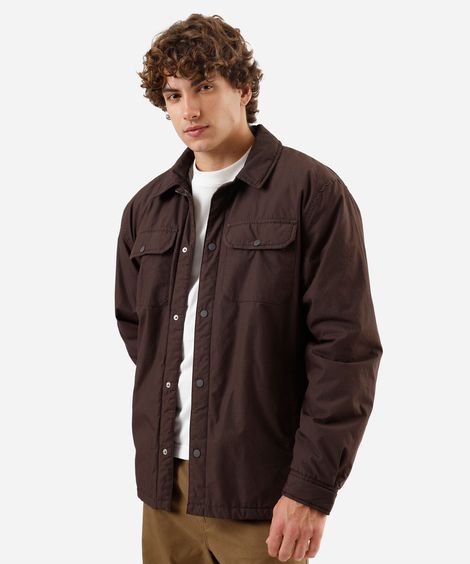 jaqueta masculina com bolso lapela marrom