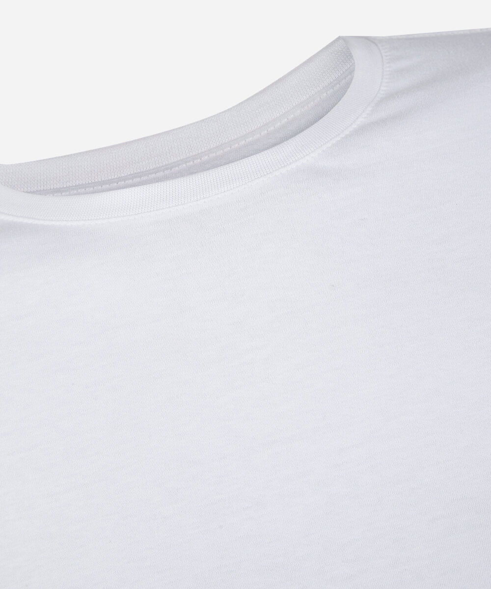 camiseta juvenil de algodão manga longa off white