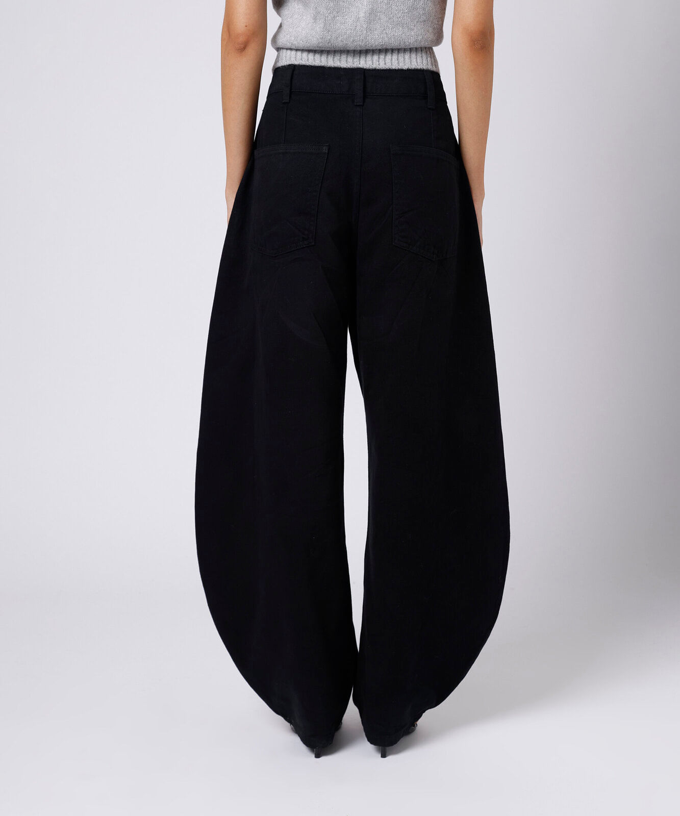 calça balloon feminina de sarja mindset preta