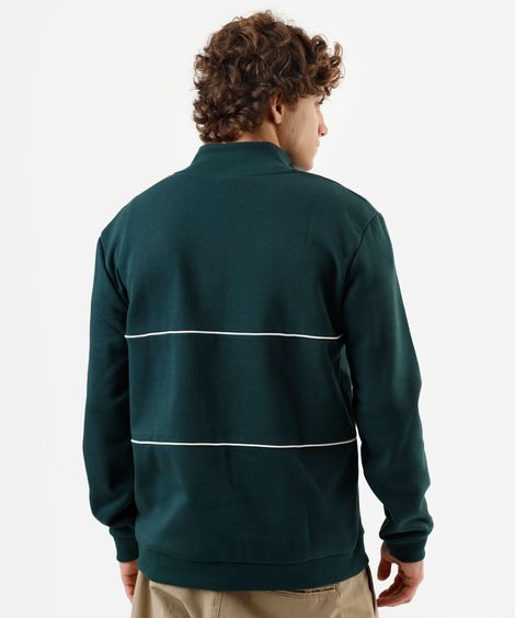 blusão masculino de moletom gola alta peanuts verde