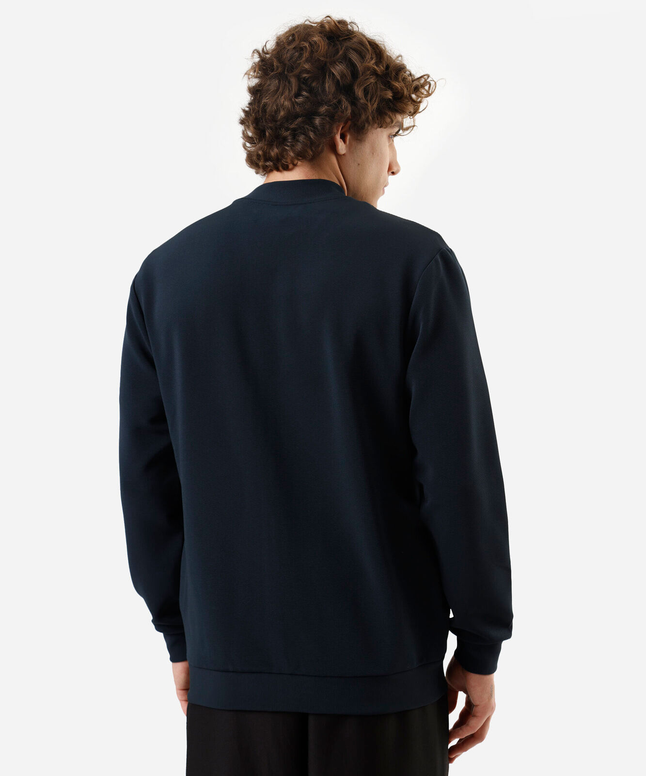 jaqueta slim fit masculina texturizada azul