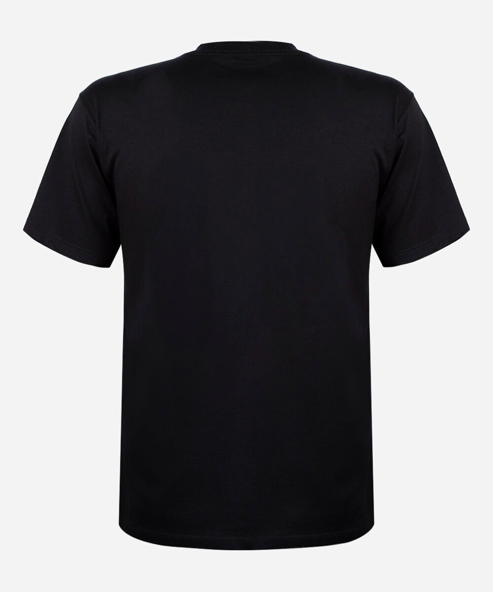 camiseta juvenil de algodão manga curta mario bros preta