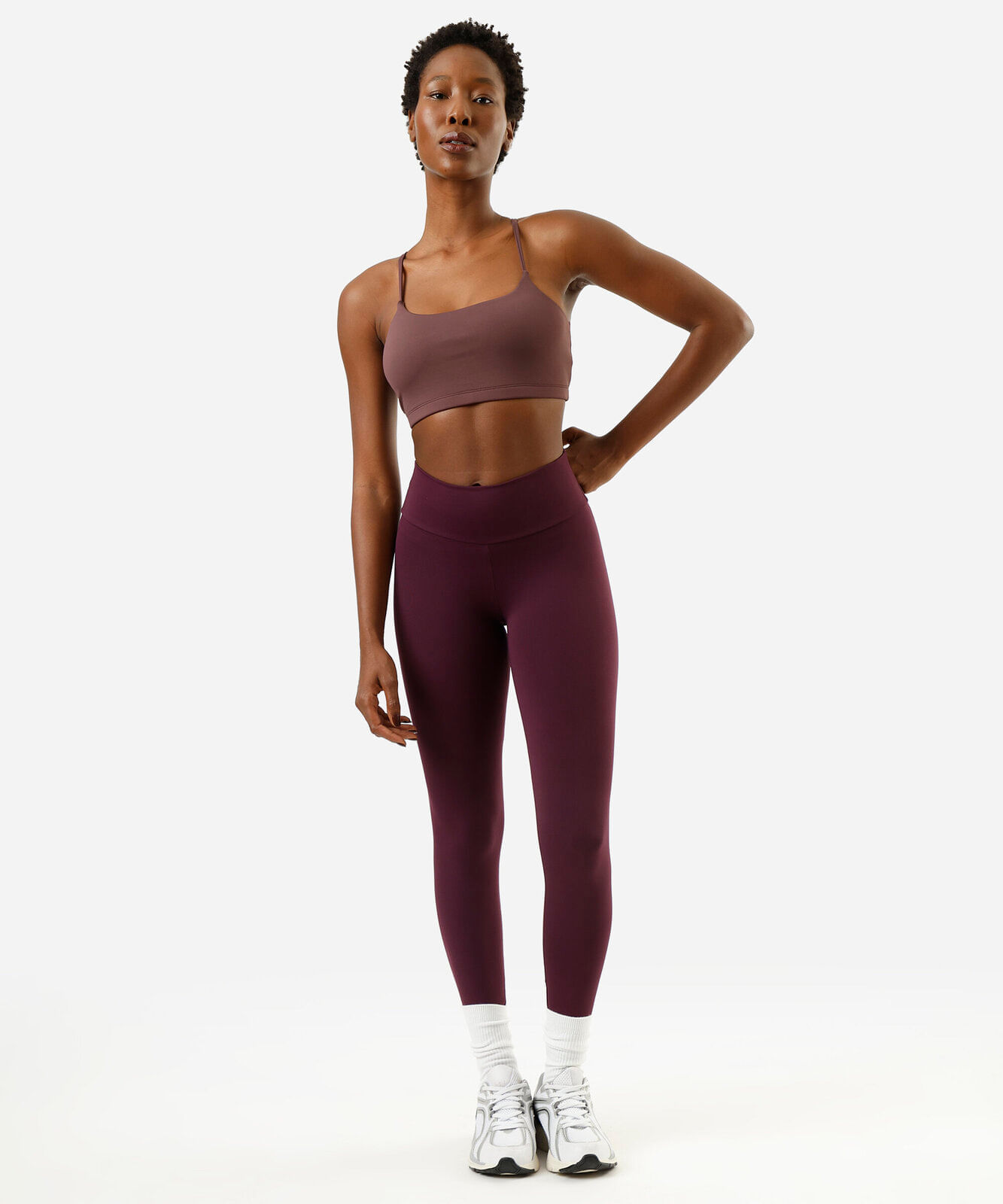calça legging feminina esportiva roxa