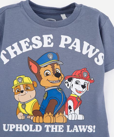 pijama curto infantil de algodão patrulha canina azul
