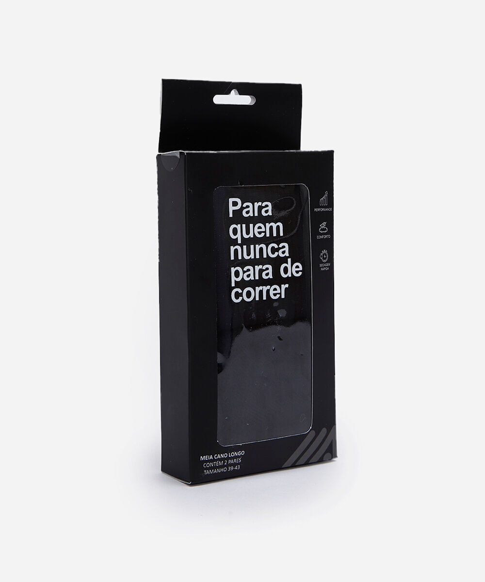 kit de 2 meias cano alto esportiva colorido