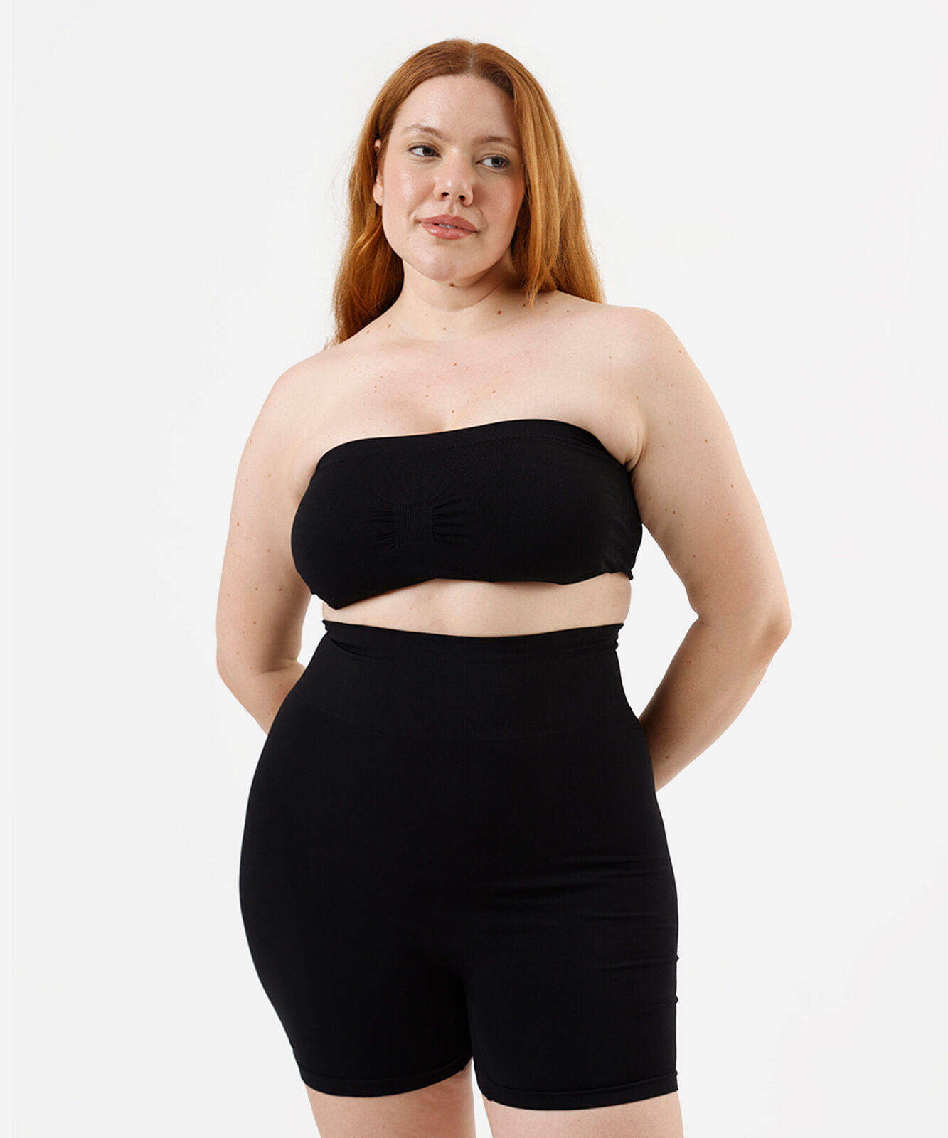 sutiã faixa feminino com bojo removível plus size preto