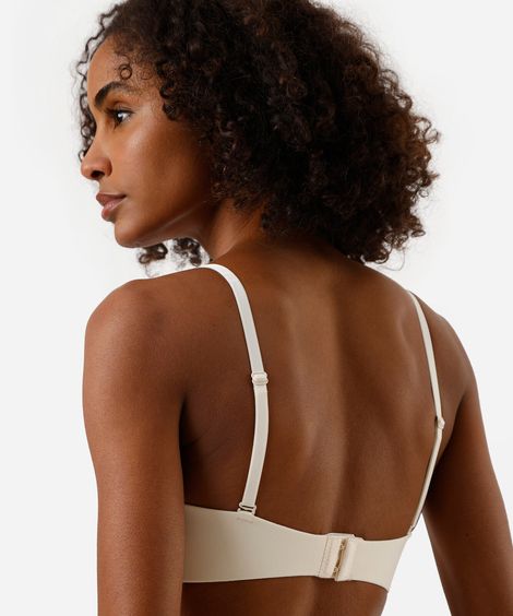 sutiã base feminino de poliamida  selado bege
