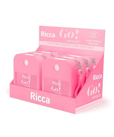 spray perfumado ricca para cabelo e corpo go sweety