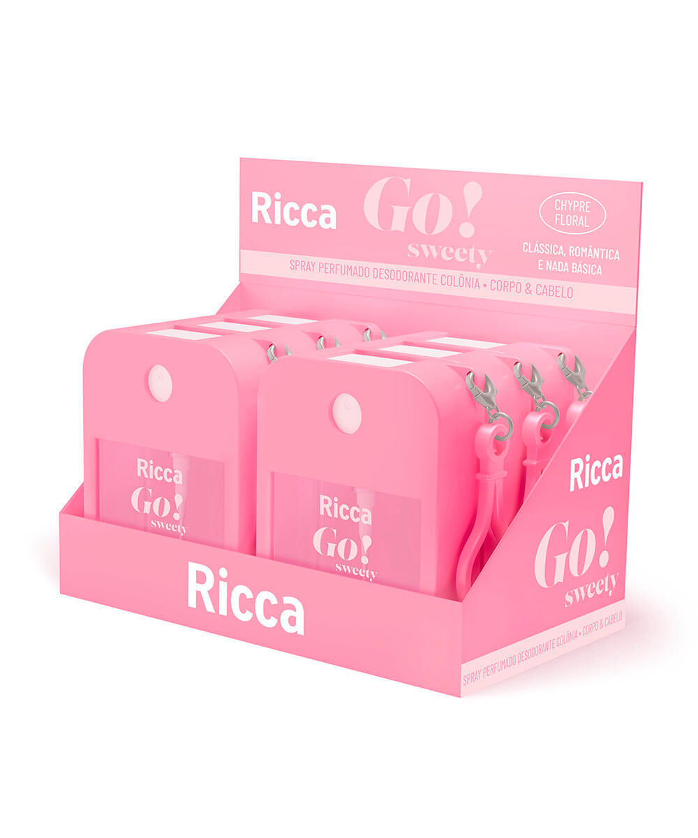 spray perfumado ricca para cabelo e corpo go sweety