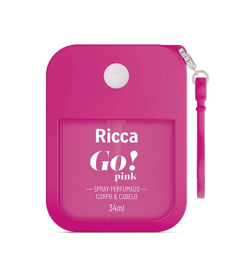 spray perfumado ricca para cabelo e corpo go pink