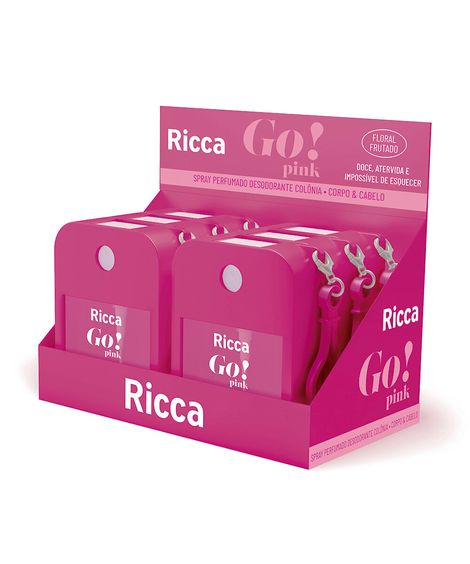spray perfumado ricca para cabelo e corpo go pink
