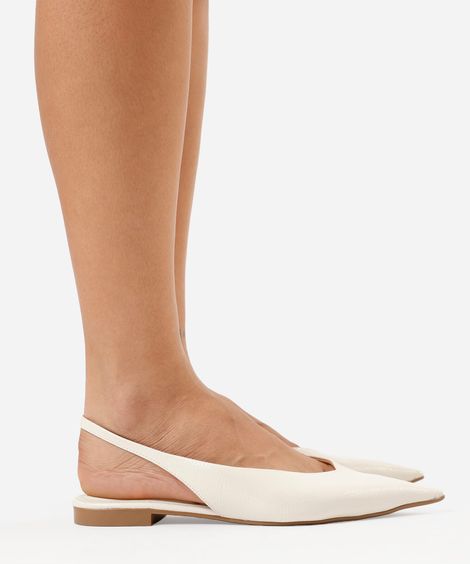 sapatilha bico fino off white