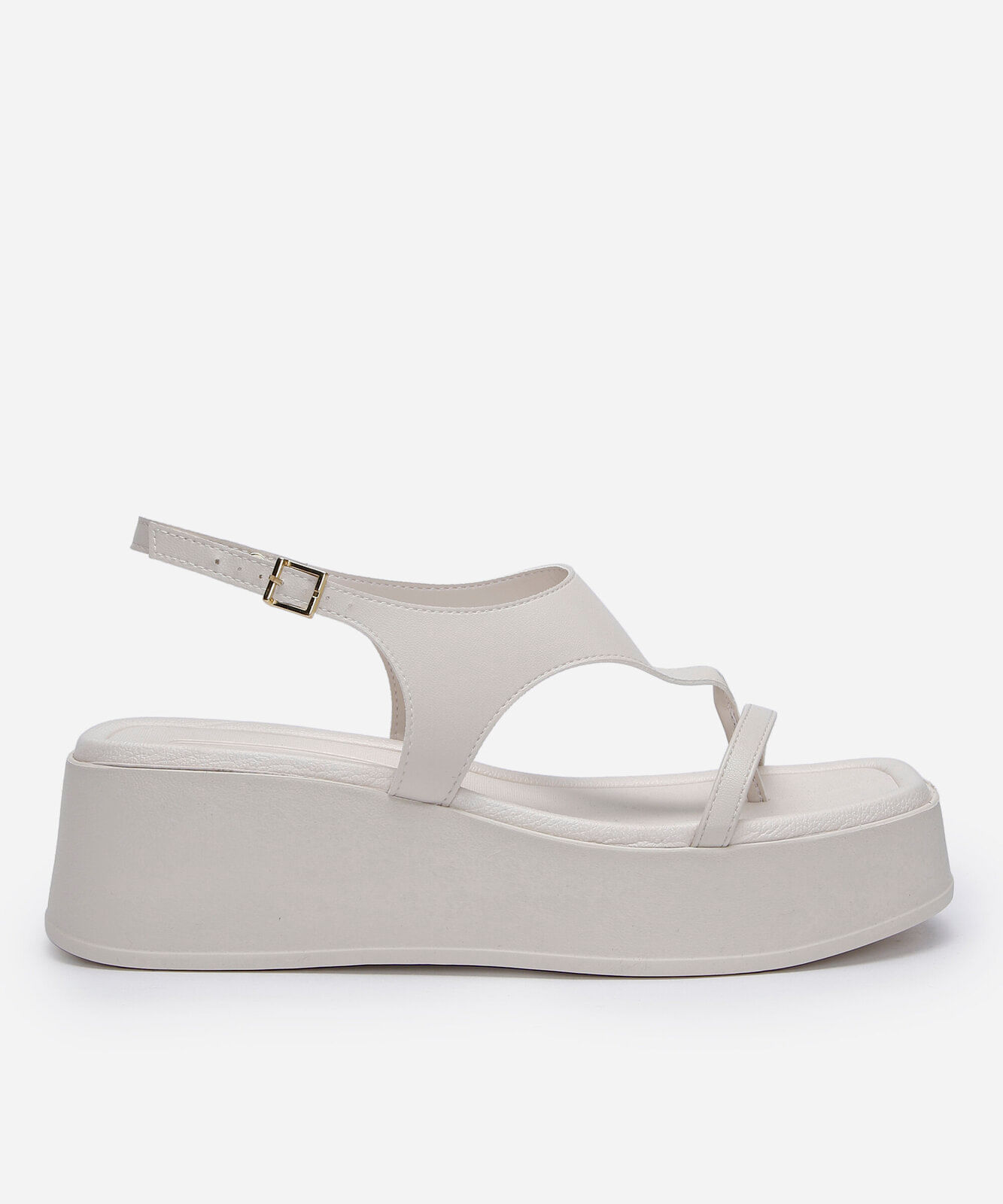 sandália flatform beira rio off white