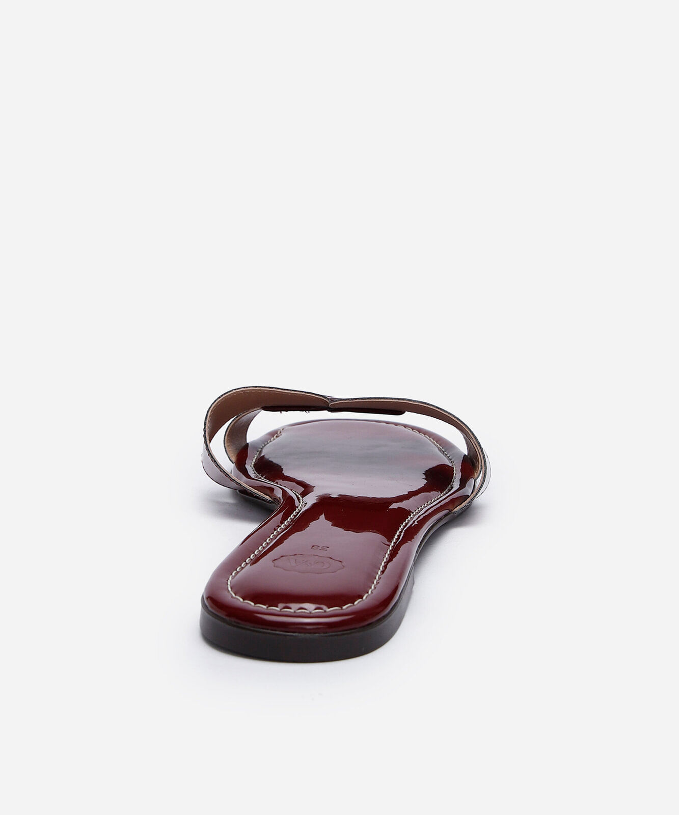 rasteirinha feminina com recorte vinho