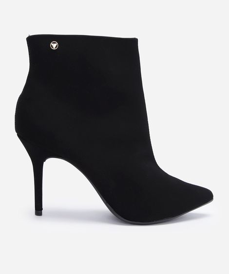 bota cano médio bico fino salto fino oneself preta