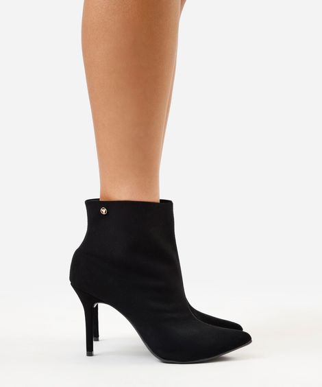 bota cano médio bico fino salto fino oneself preta