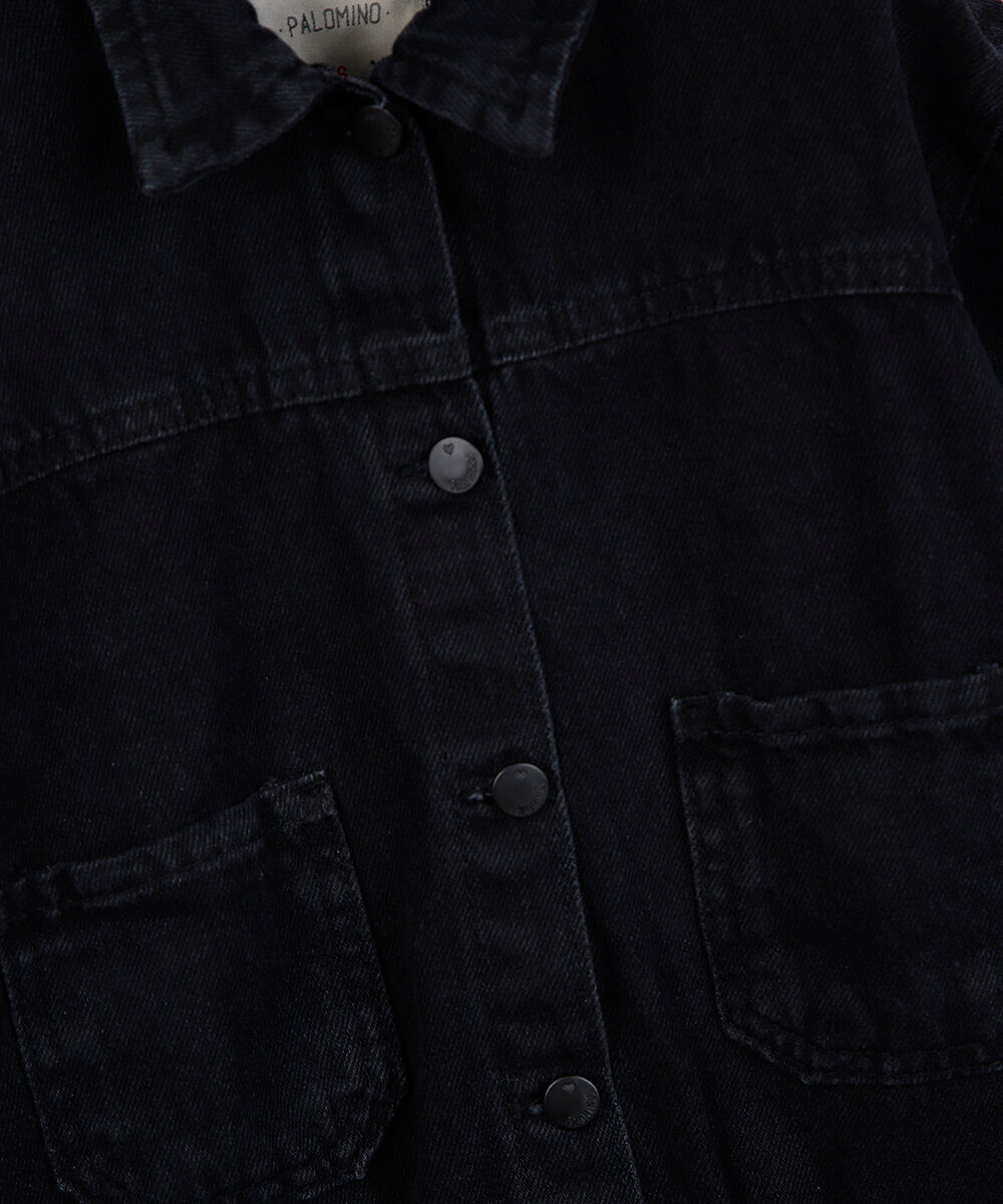 jaqueta bomber infantil jeans preta