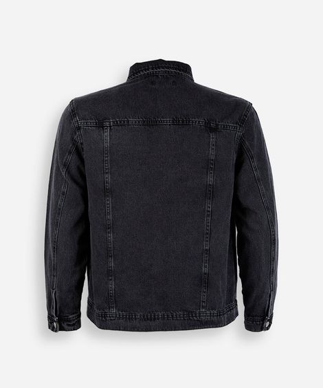 jaqueta juvenil jeans preta