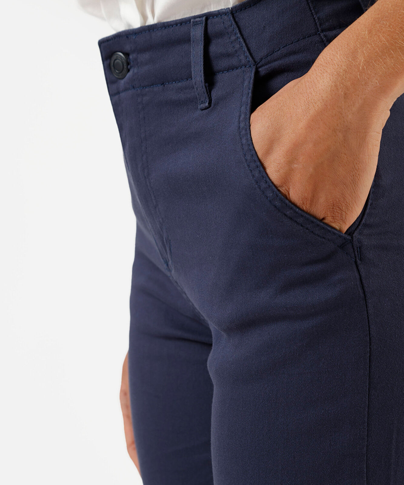 calça reta feminina de sarja sawary azul