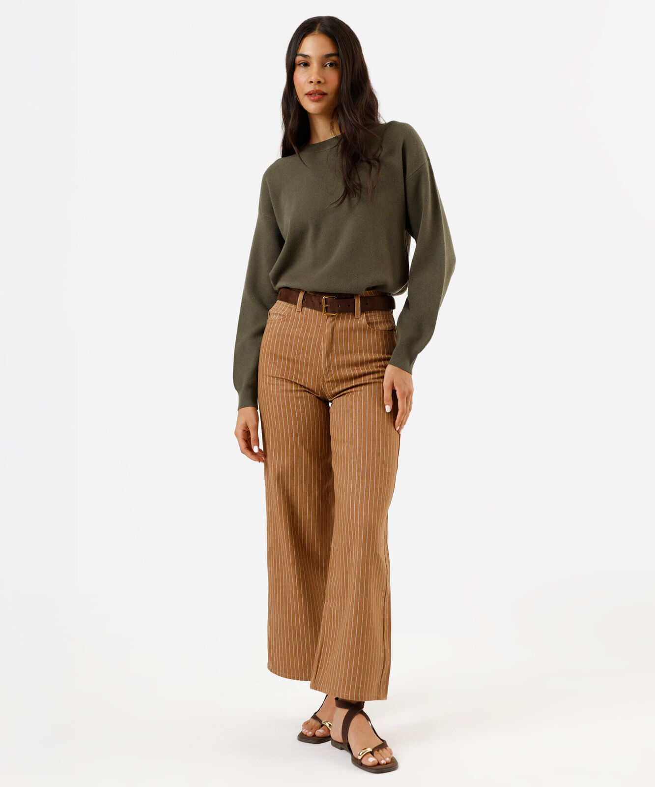 suéter feminino de tricot verde