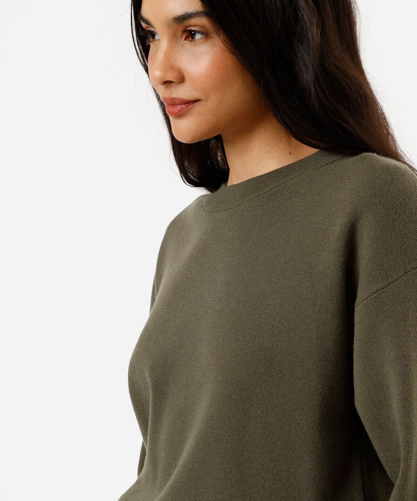 suéter feminino de tricot verde