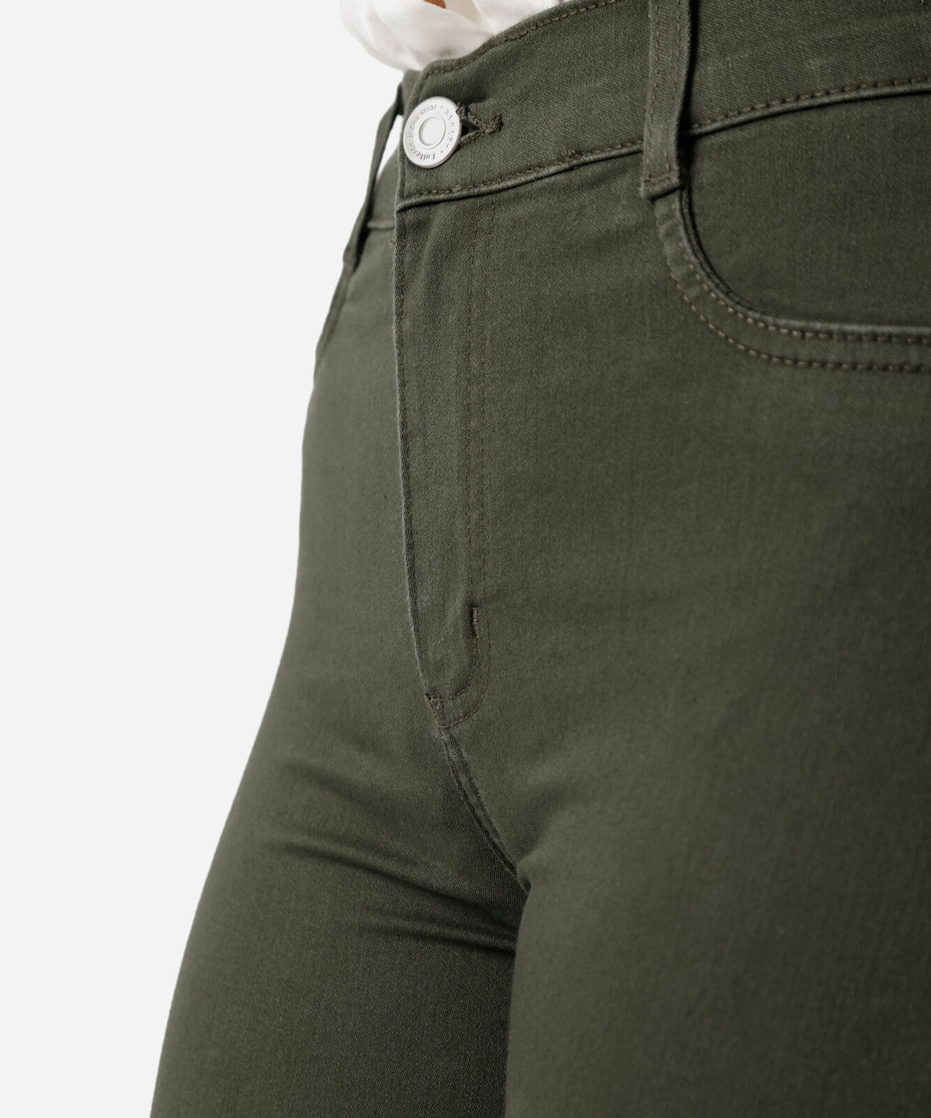 calça skinny feminina de sarja sawary verde