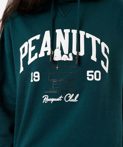 blusão de moletom feminino snoopy verde