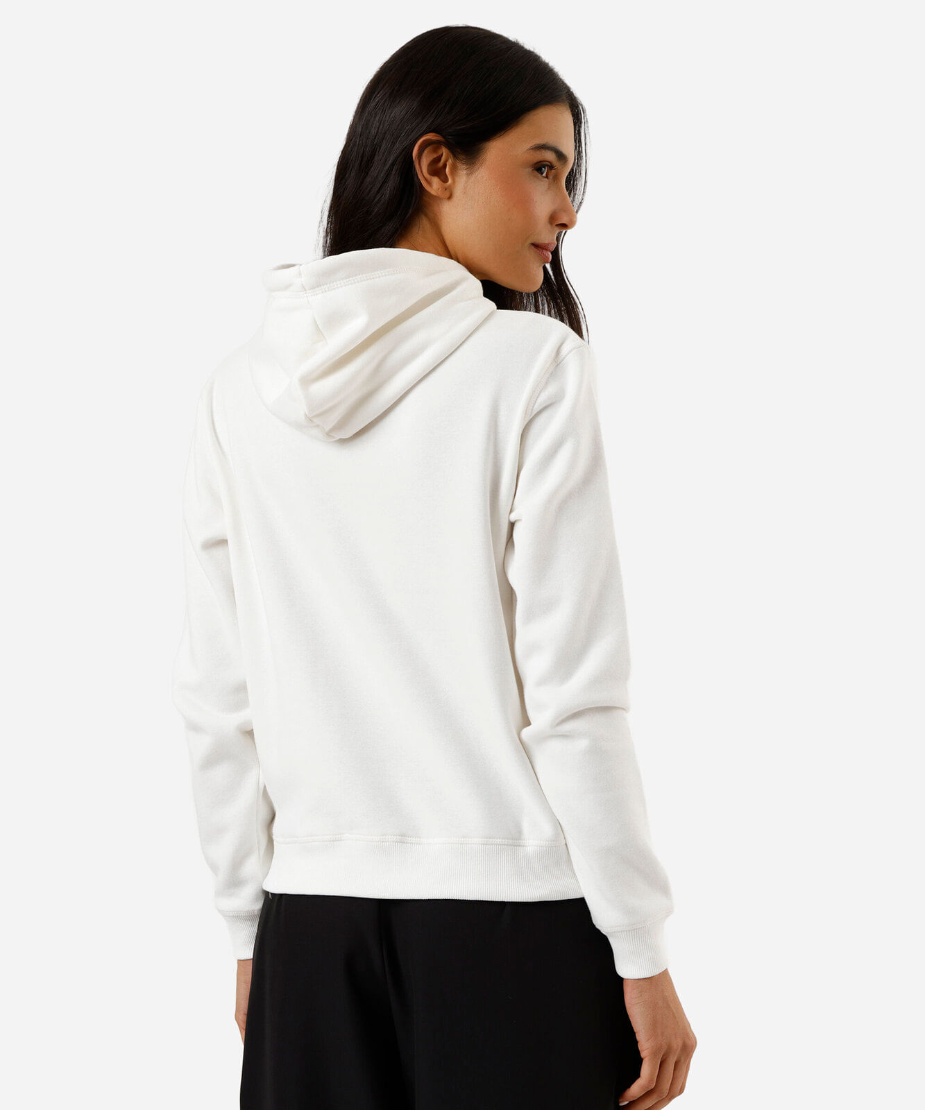blusão de moletom feminino bordado off white