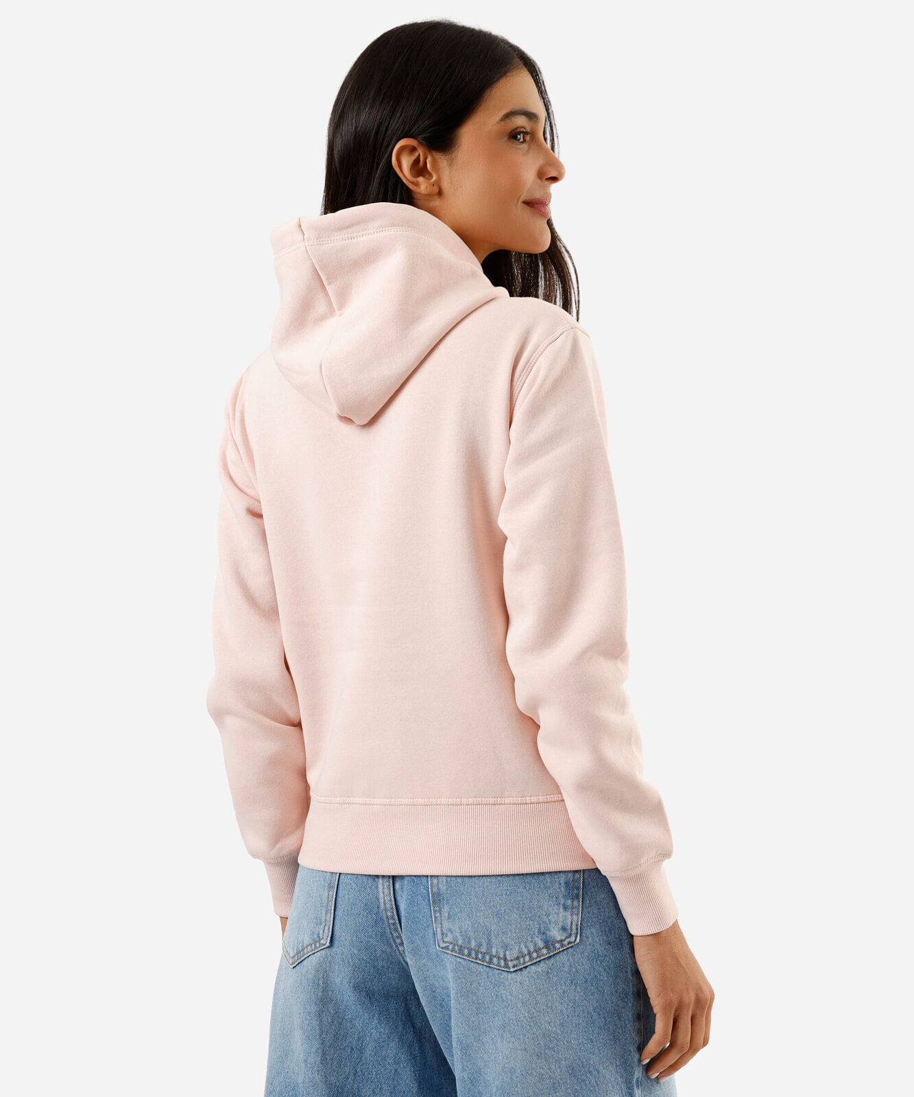 blusão feminino de moletom felpado com capuz minnie rosa