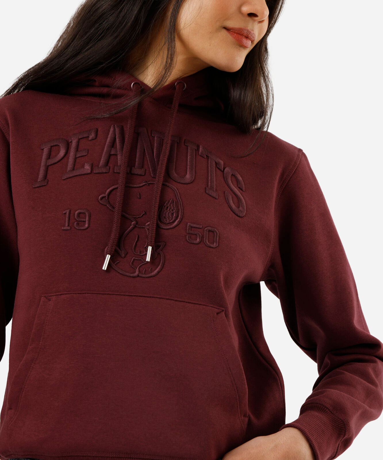 blusa de moletom feminina com capuz snoopy vinho