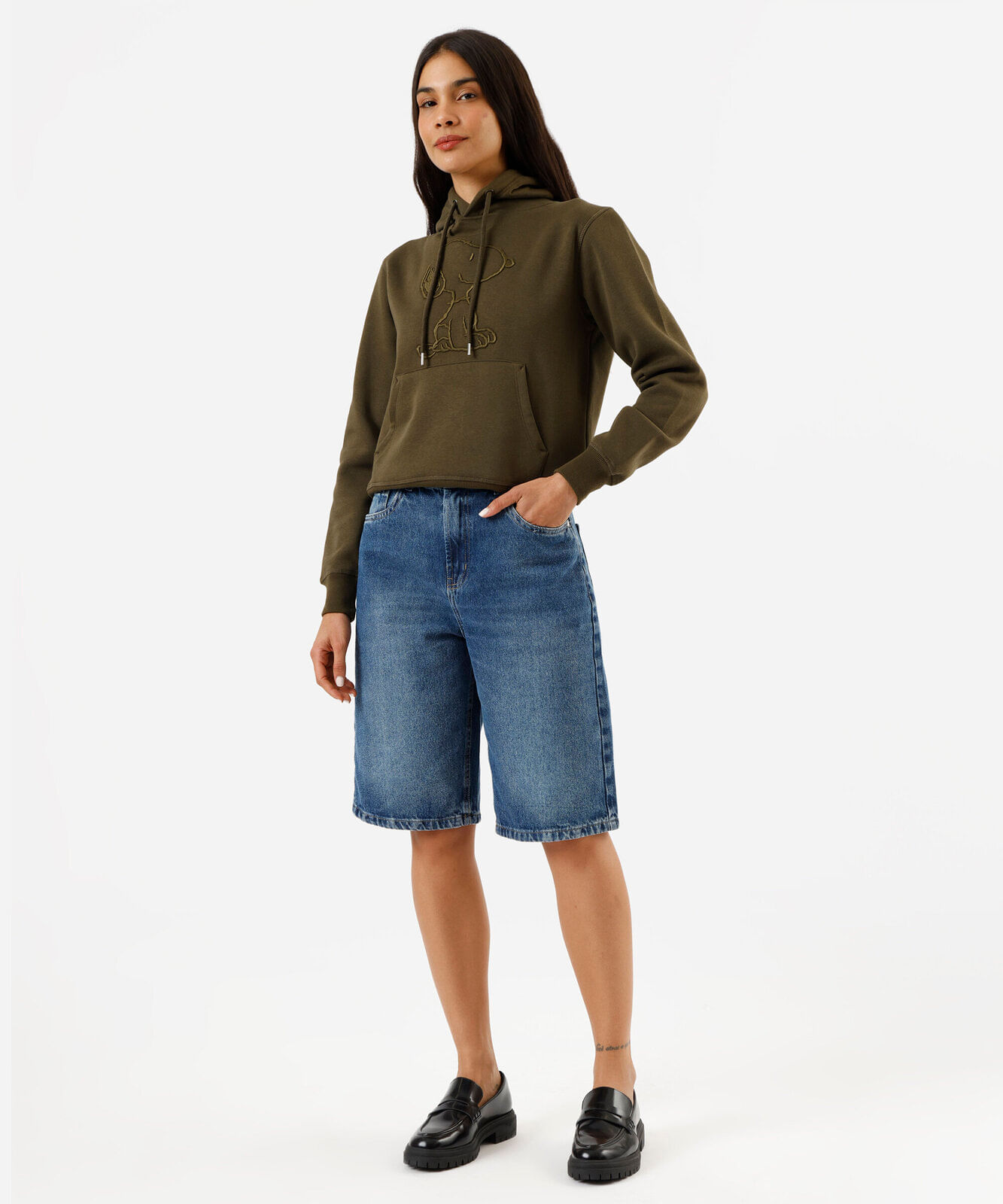 blusa feminina de moletom snoopy verde