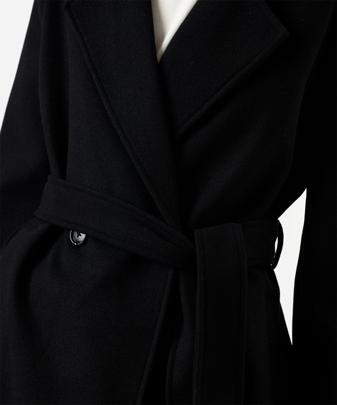casaco trench coat feminino com faixa texturizado preto