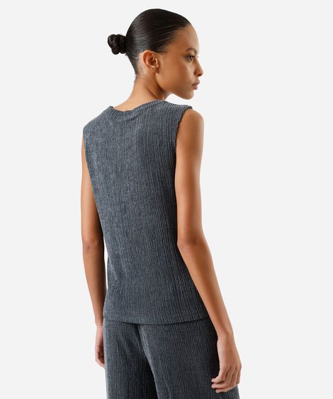 regata básica feminina texturizada azul