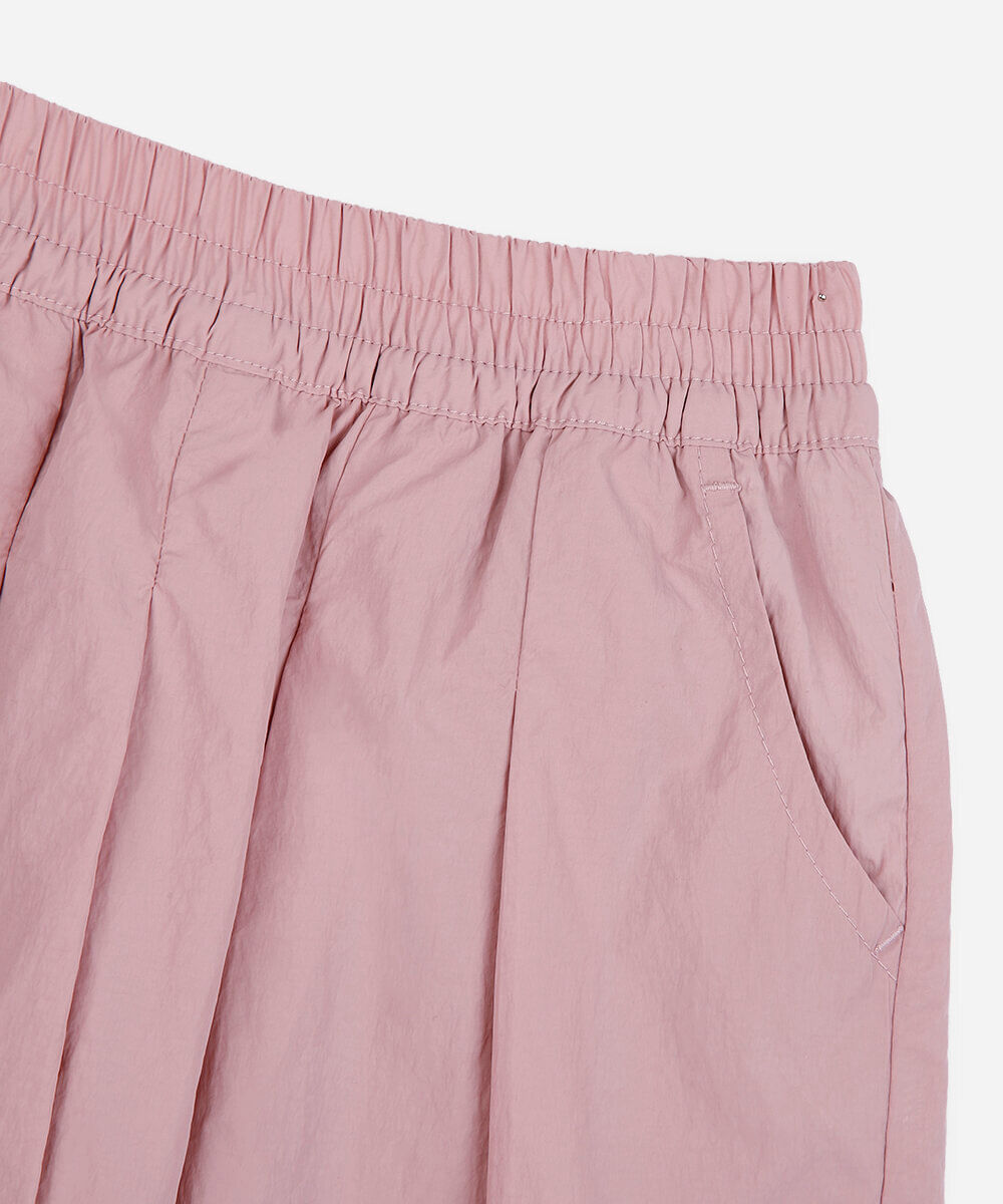 short saia infantil pregas nylon rosa