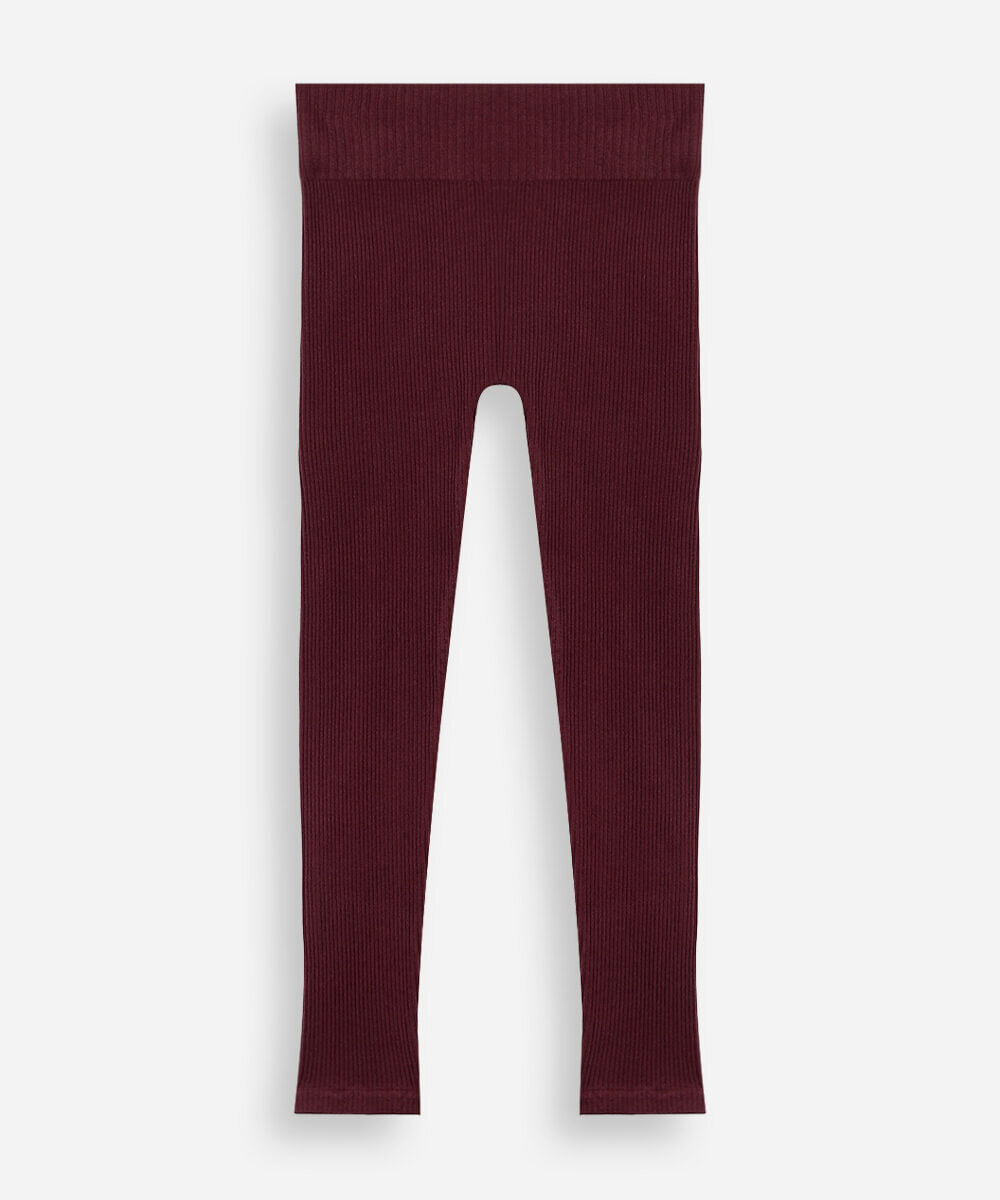 calça legging infantil de poliamida sem costura vinho