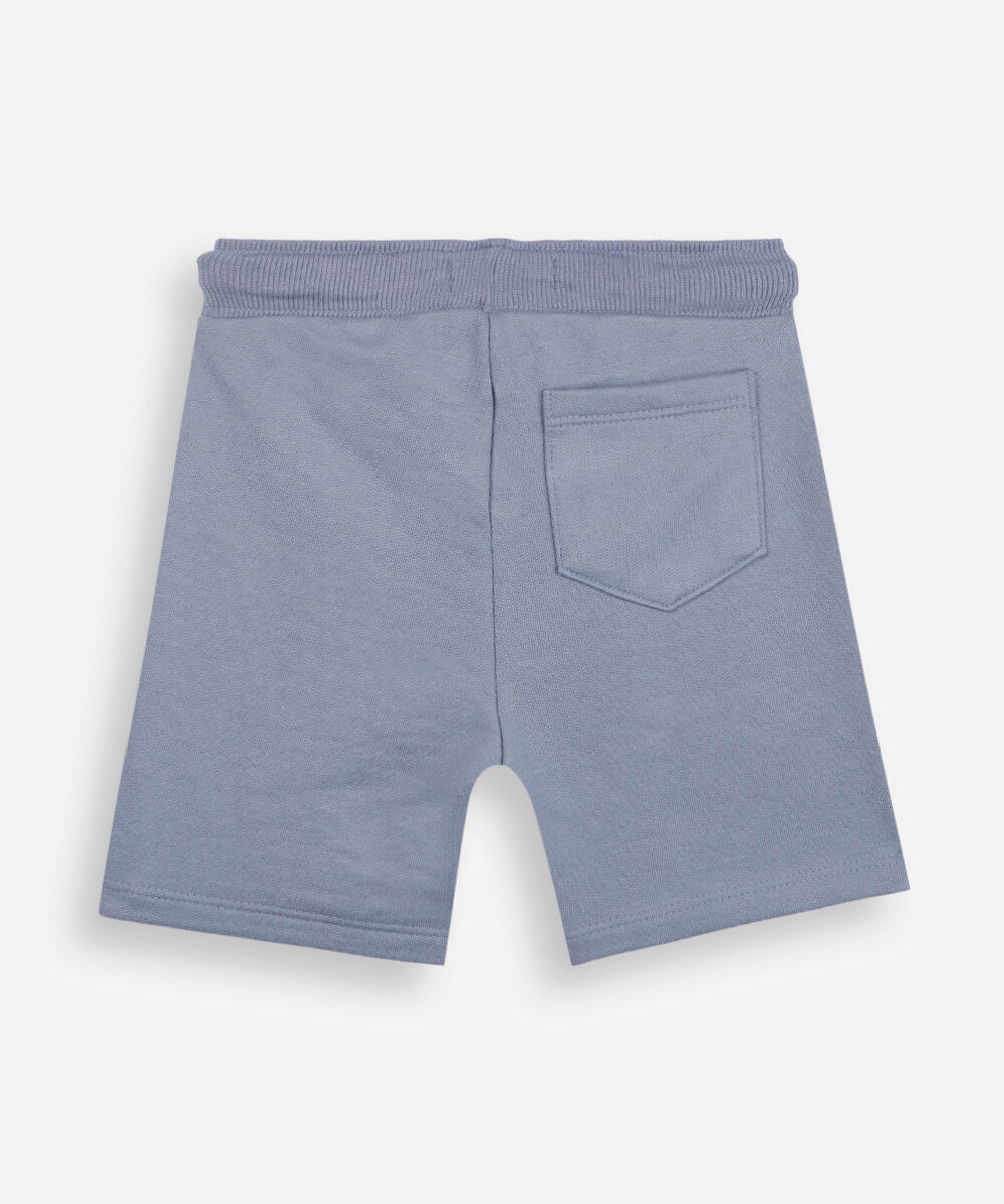 short de moletom infantil com cordão azul