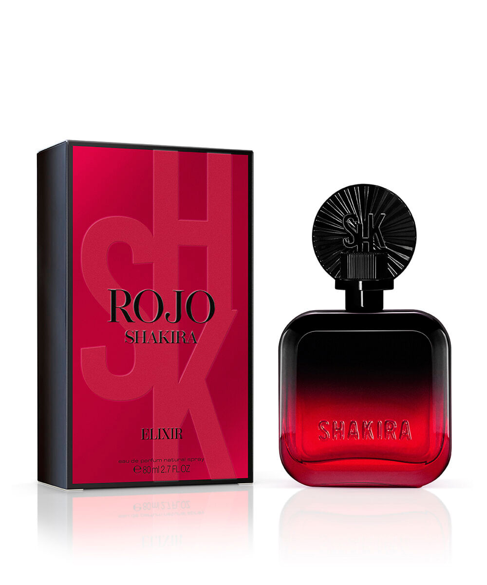 perfume feminino shakira rojo elixir eau de parfum 80ml