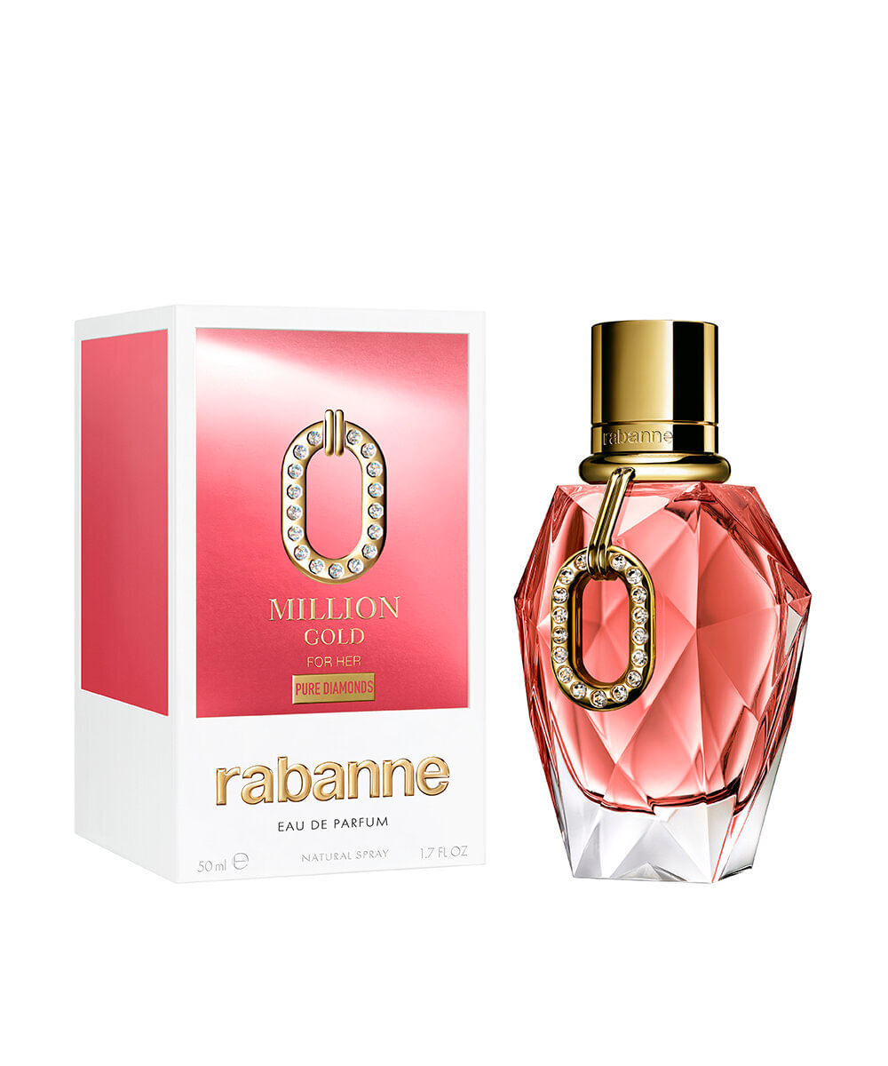 perfume feminino rabanne million gold for her pure diamonds eau de parfum 50ml