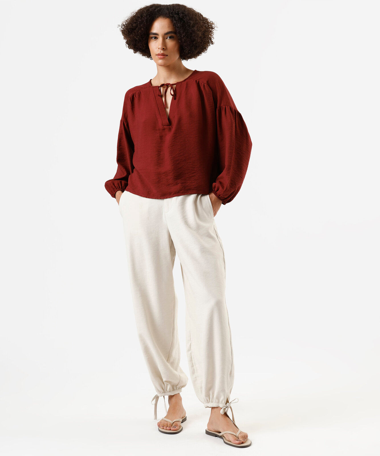 bata feminina com viscose manga longa vinho