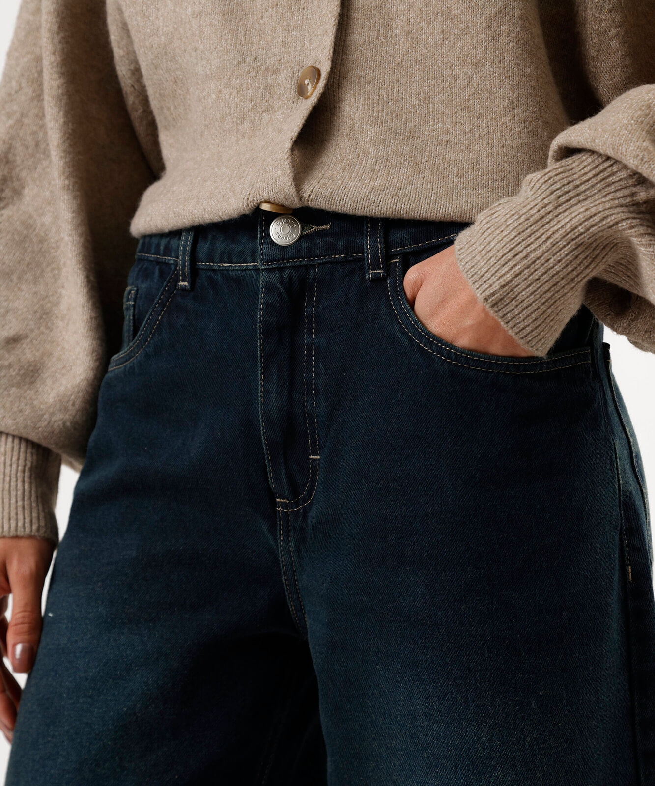bermuda jorts feminina jeans cintura média azul