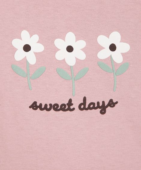 conjunto curto infantil de algodão listrado rosa