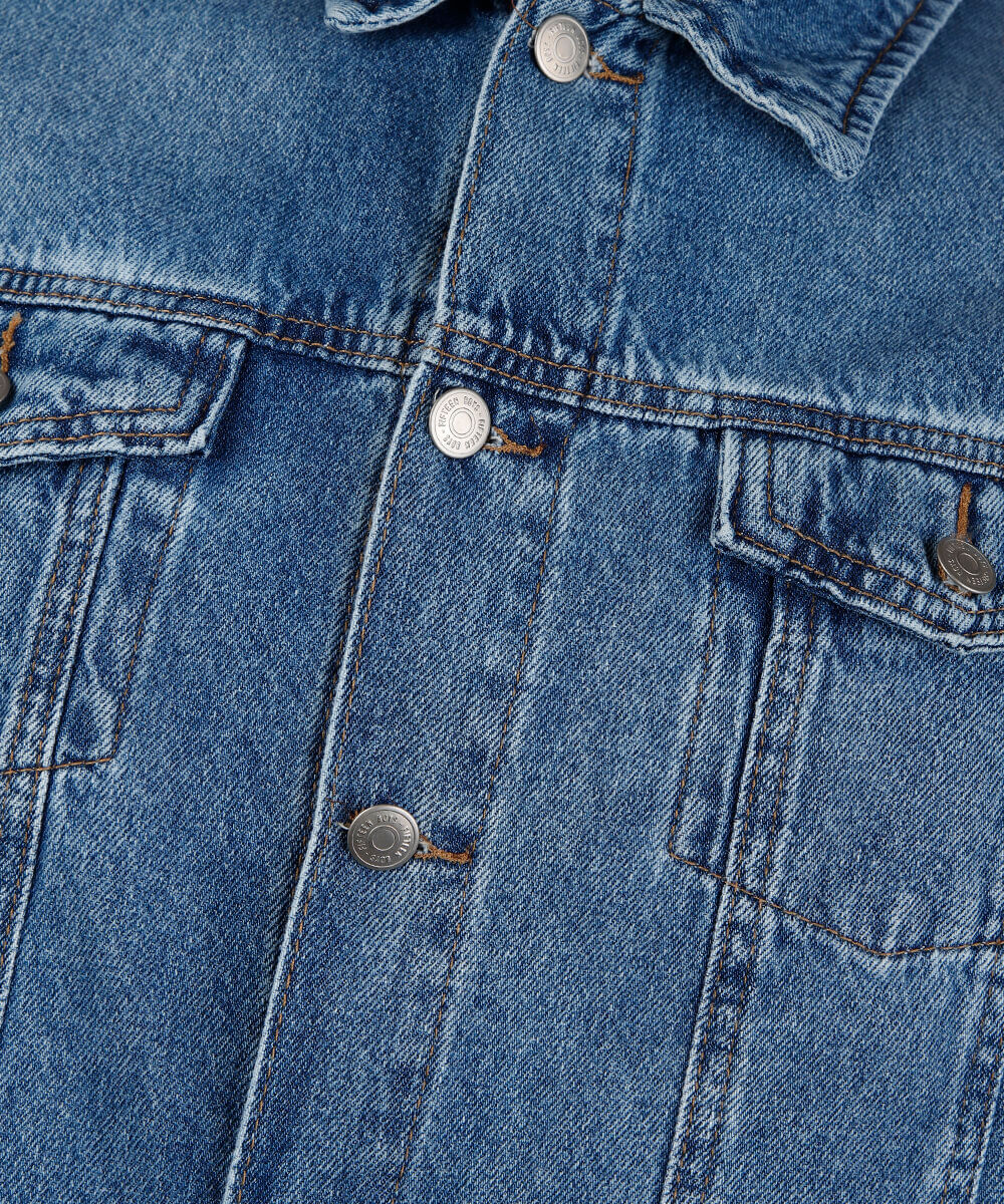 jaqueta juvenil jeans azul