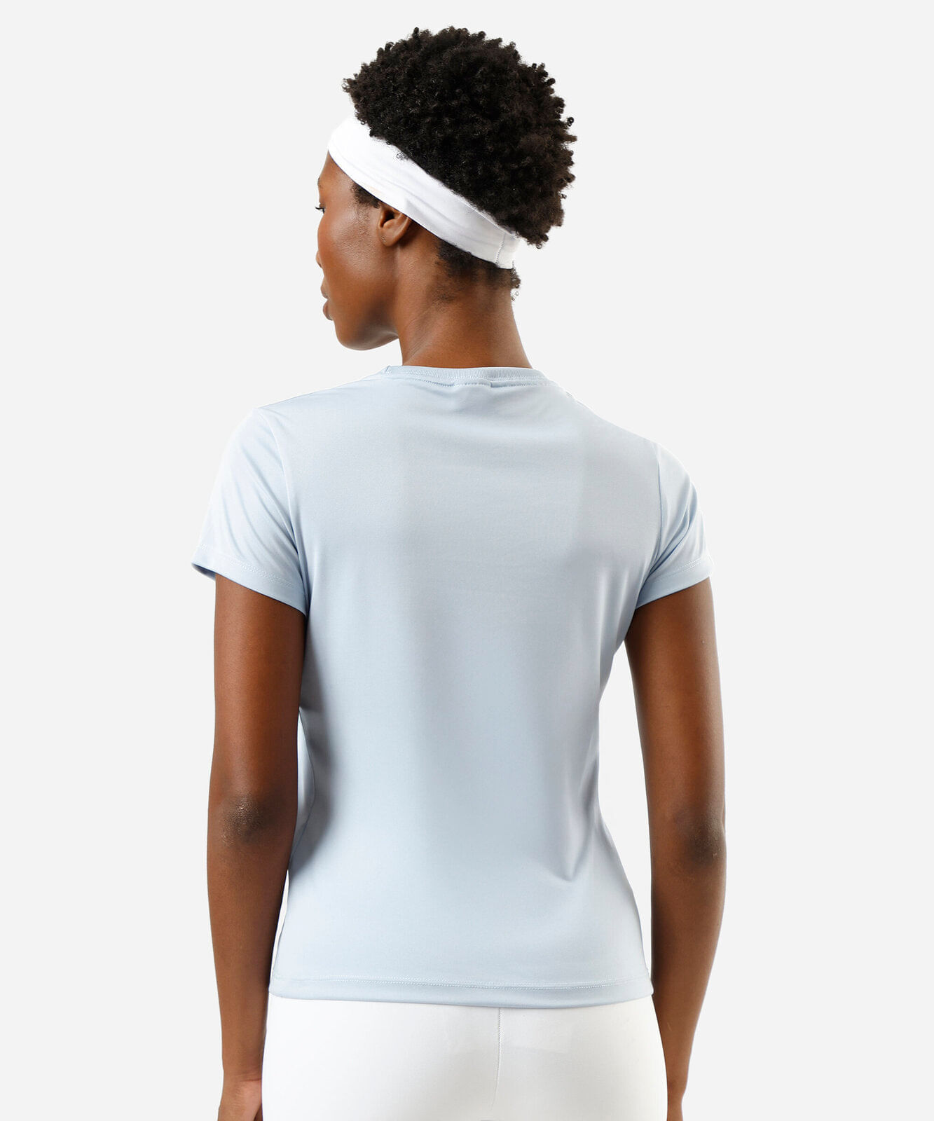 camiseta viés ombro azul